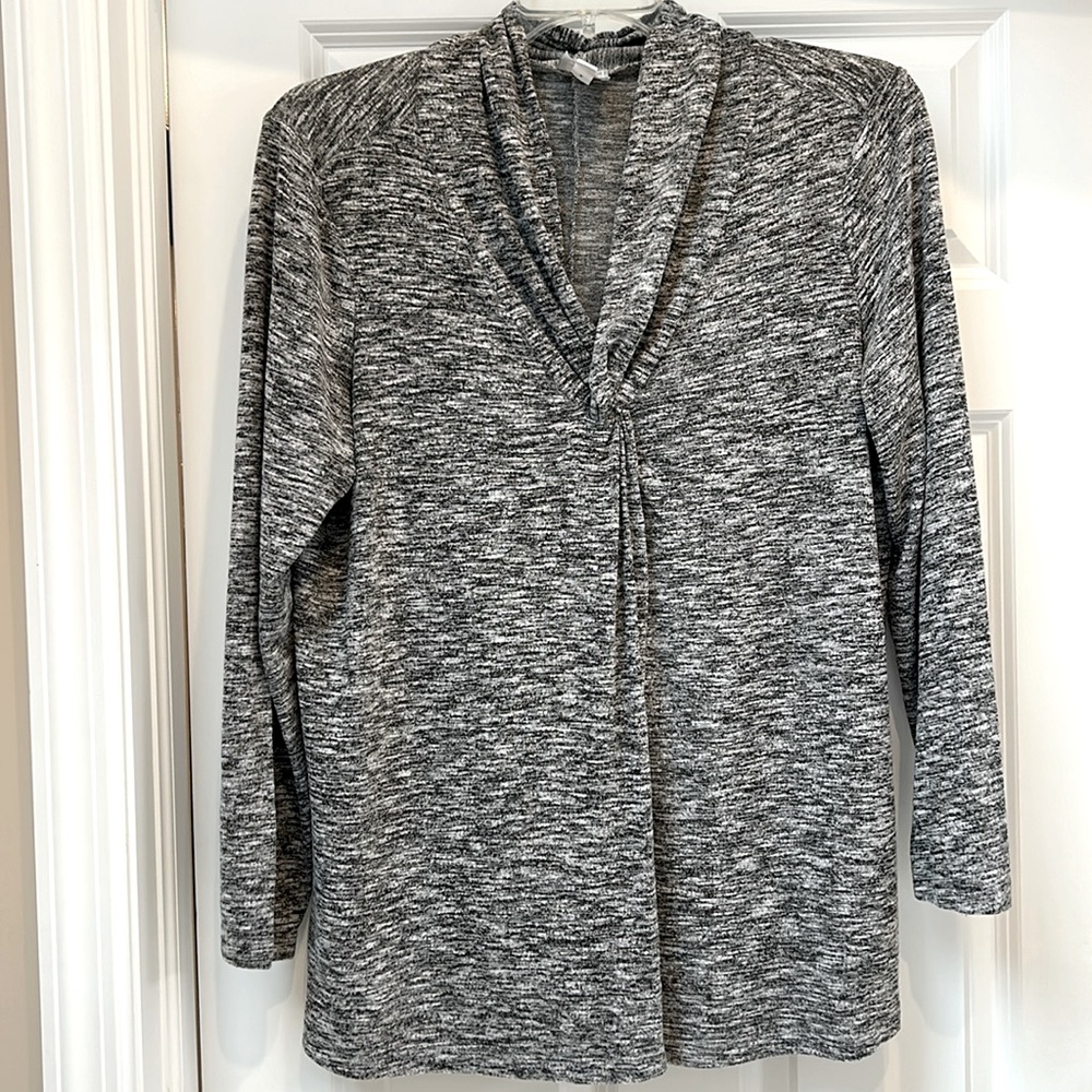 DRESS BARN Sunday line size XL Marled gray super soft rayon/polyester/spandex